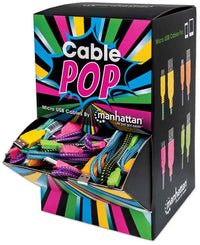 Manhattan Display para mostrador de cables Micro USB con recubrimiento textil Cable USB 2.0 USB A Micro-USB B Macho/Hembra