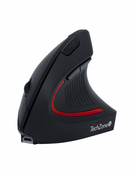 TechZone TZMOUINA-06 ratón Oficina RF inalámbrico + bluetooth Óptico 1600 DPI, Negro
