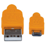 Manhattan Cable Micro-B USB de Alta Velocidad con recubrimiento textil Cable USB 2.0 USB A Micro-USB B Macho/Macho