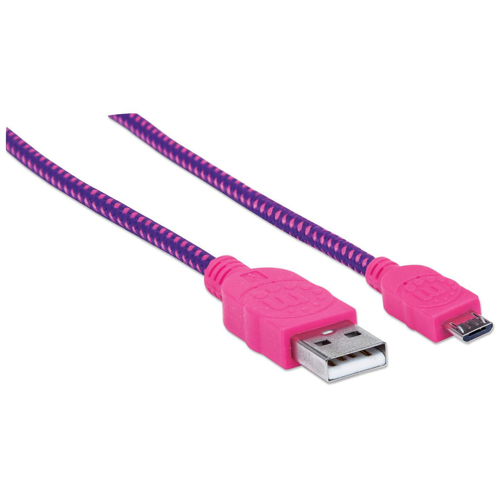 Manhattan Cable Micro-B USB de Alta Velocidad con recubrimiento textil Cable USB 2.0 USB A Micro-USB B Macho/Macho
