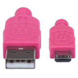 Manhattan Cable Micro-B USB de Alta Velocidad con recubrimiento textil Cable USB 2.0 USB A Micro-USB B Macho/Macho