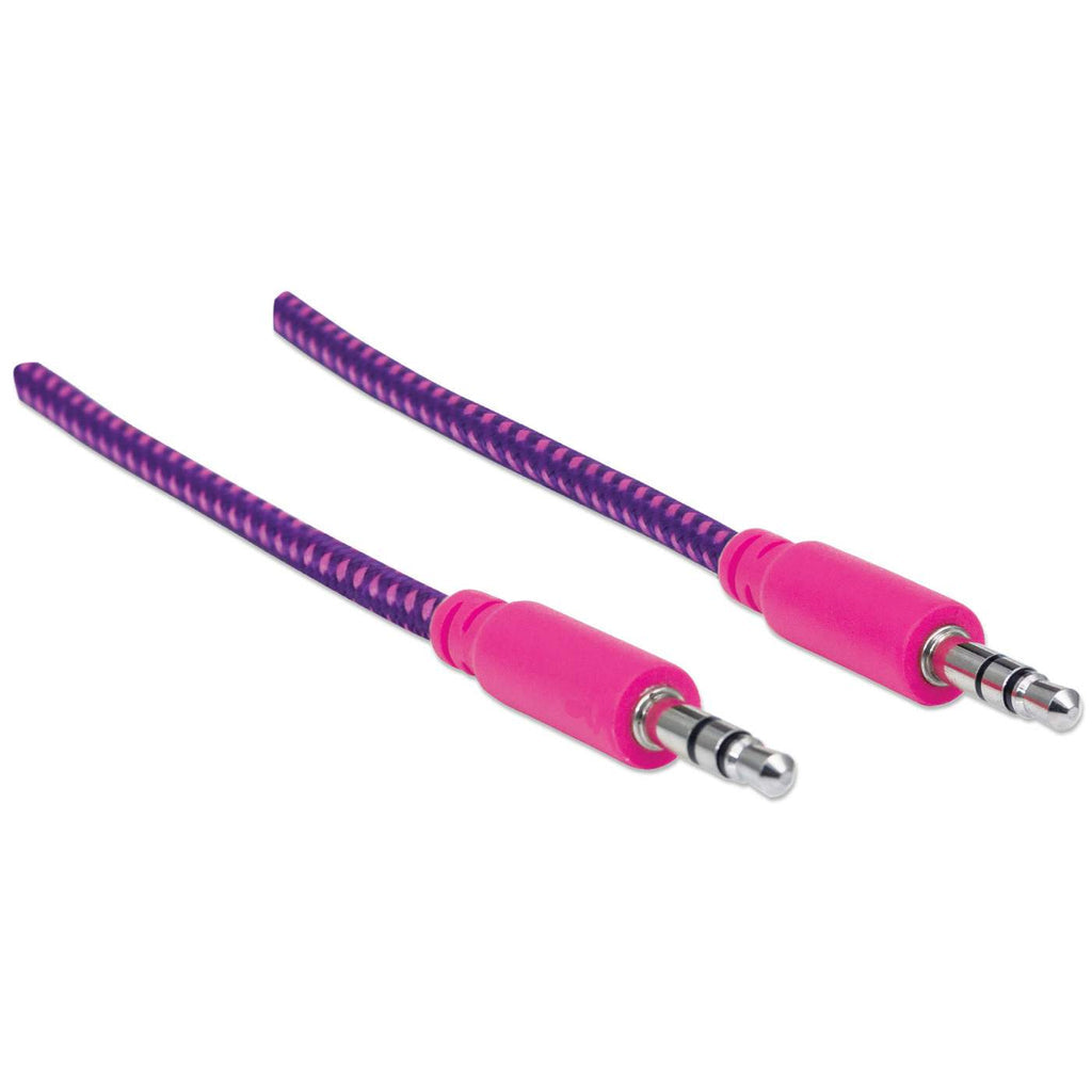 Manhattan Cable de audio con recubrimiento textil Cable 1 m 3,5mm Macho 3,5mm