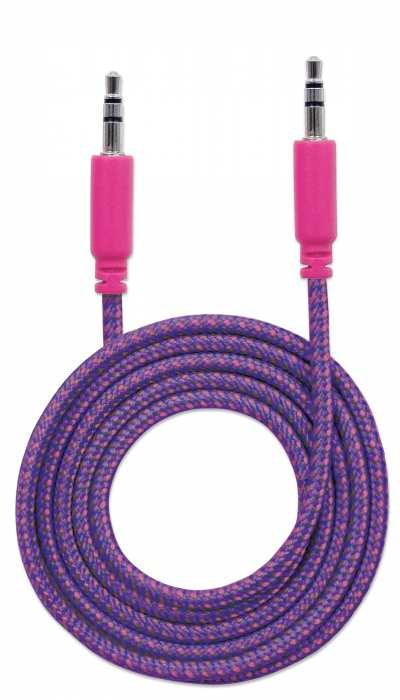 Manhattan Cable de audio con recubrimiento textil Cable 1,8 m 3,5mm Macho 3,5mm