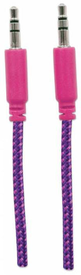 Manhattan Cable de audio con recubrimiento textil Cable 1,8 m 3,5mm Macho 3,5mm