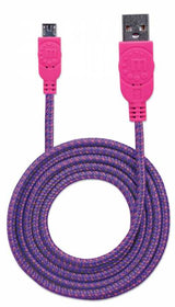 Manhattan Cable Micro-B USB de Alta Velocidad con recubrimiento textil Cable USB 2.0 USB A Micro-USB B Macho/Macho