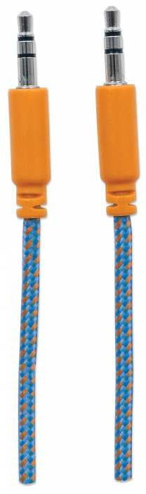 Manhattan Cable de audio con recubrimiento textil Cable 1 m 3,5mm Macho 3,5mm