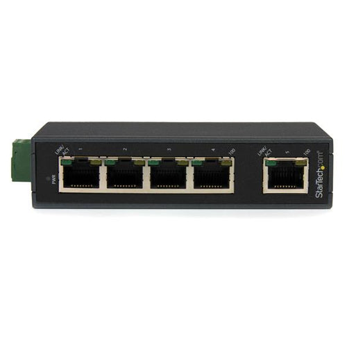 StarTech.com Switch Conmutador Industrial Ethernet de 5 Puertos RJ45 de Montaje en Carril DIN Dispositivo de redes No ad