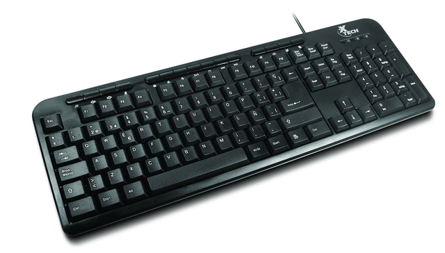 Xtech XTK-130 teclado Hogar USB Negro, Tamaño completo (100%), Alámbrico