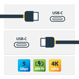 StarTech.com Cable USB-C a USB-C - M/M - 1m - USB 3.0 (5Gbps) Cable USB 3.2 Gen 1 (3.1 Gen 1) USB C USB C Macho/Macho