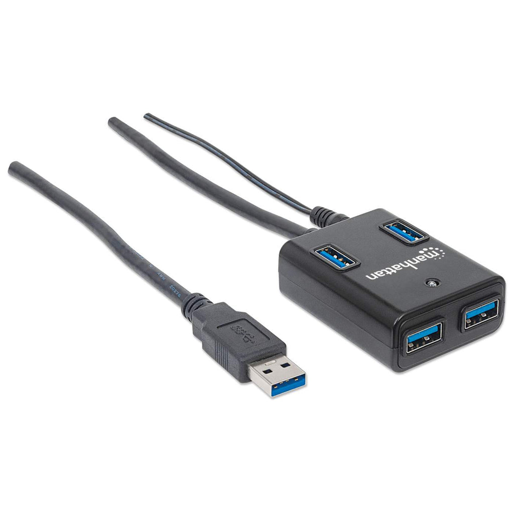 Manhattan Hub USB 3.0 de Supervelocidad hubs de interfaz USB 3.2 Gen 1 (3.1 Gen 1) Type-A USB 3.2 Gen 1 (3.1 Gen 1) Type-A 4 4