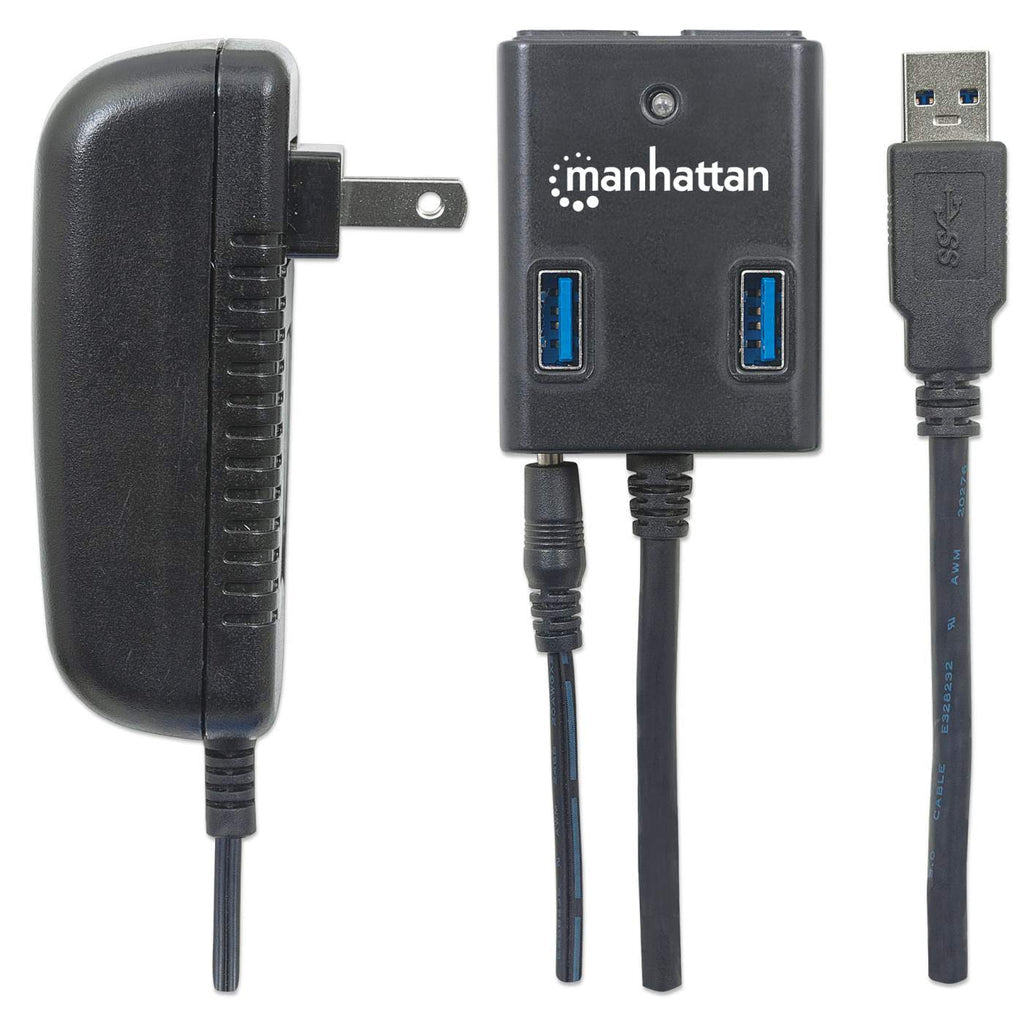 Manhattan Hub USB 3.0 de Supervelocidad hubs de interfaz USB 3.2 Gen 1 (3.1 Gen 1) Type-A USB 3.2 Gen 1 (3.1 Gen 1) Type