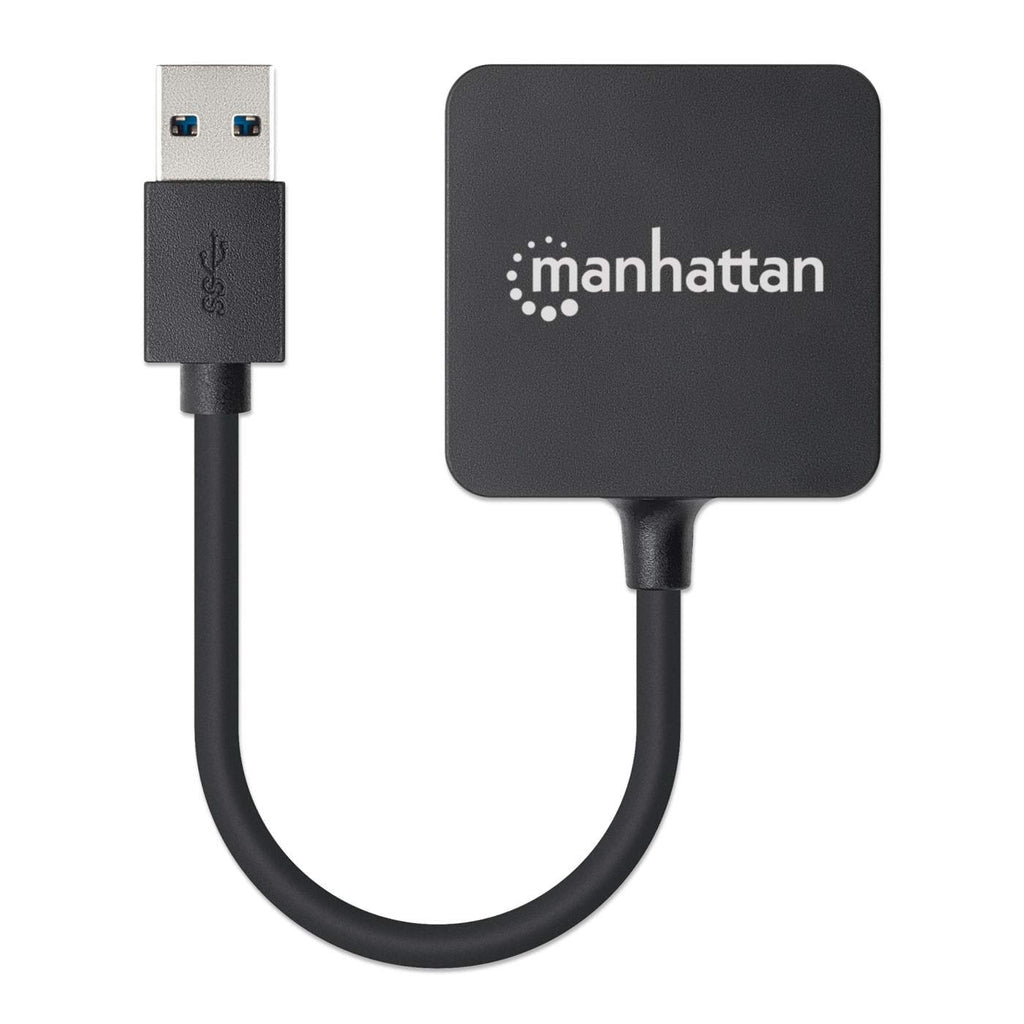 Manhattan Hub USB-A de 4 puertos, 4x USB-A, 5 Gbps (USB 3.0), Funciona por USB (sin fuente externa). Carga rápida: 1 pue