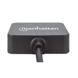 Manhattan Hub USB-A de 4 puertos, 4x USB-A, 5 Gbps (USB 3.0), Funciona por USB (sin fuente externa). Carga rápida: 1 pue