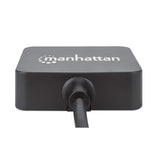 Manhattan Hub USB-A de 4 puertos, 4x USB-A, 5 Gbps (USB 3.0), Funciona por USB (sin fuente externa). Carga rápida: 1 pue