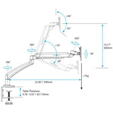 StarTech.com Soporte con Brazo Articulado y Diseño de Perfil Delgado para Monitor Soportes para monitores 1 86,4 cm Si