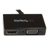 StarTech.com Adaptador DP de Audio/Vídeo para Viajes - Conversor DisplayPort a HDMI o VGA - 1920x1200 1080p Adaptadores 