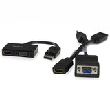 StarTech.com Adaptador DP de Audio/Vídeo para Viajes - Conversor DisplayPort a HDMI o VGA - 1920x1200 1080p Adaptadores 