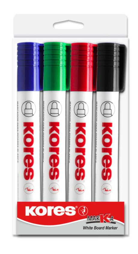 Kores M20845 marcador 4 pieza(s) Negro, Azul, Verde, Rojo