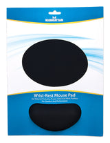 Manhattan Alfombrilla de ratón con reposamuñecas de gel, color negro, 241 × 203 × 40 mm, base antideslizante, garantía de por vida Ratón Monocromo Gel, Caucho Si Si