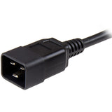 StarTech.com Cable C13 a C20 de 91cm para Alimentación de Ordenador Cable Negro Hembra Hembra 0,9 m
