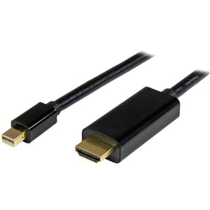 StarTech.com Cable Conversor Mini DisplayPort a HDMI de 2m - Color Negro - Ultra HD 4K Adaptadores de cable de vídeo 2 m