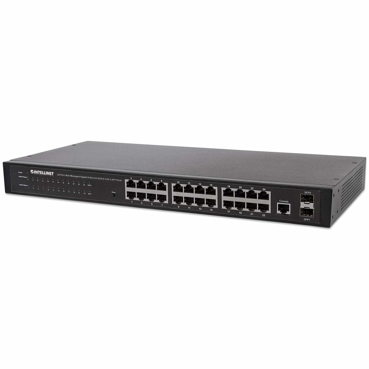 Intellinet Commutateur réseau (switch) Gigabit 24 ports, 24 ports RJ45, 4 ports SFP, Web-Smart Ethernet, montage rack 19", garantie de 3 ans dispositivo de redes Gestionado Si Si Si