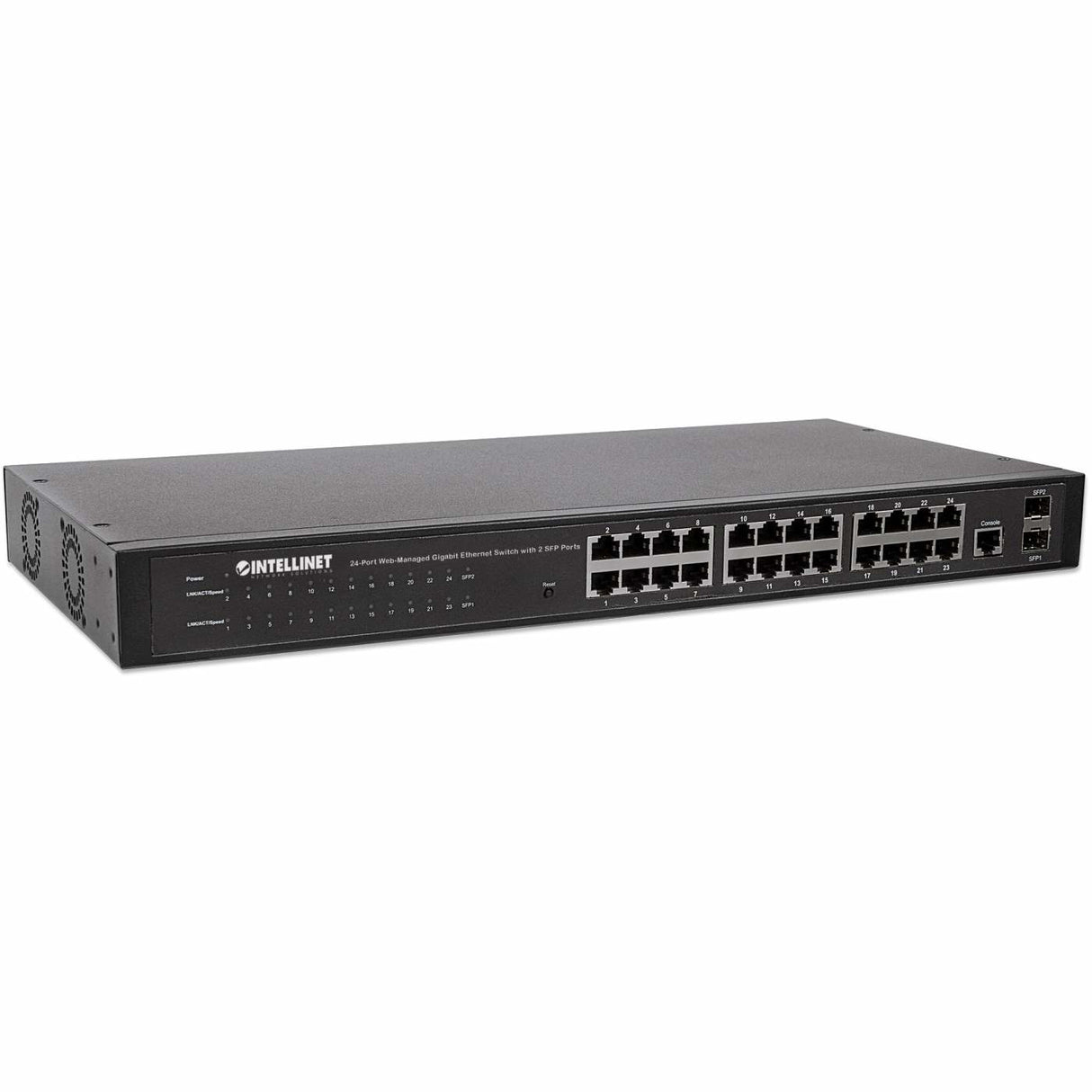 Intellinet Commutateur réseau (switch) Gigabit 24 ports, 24 ports RJ45, 4 ports SFP, Web-Smart Ethernet, montage rack 19", garantie de 3 ans dispositivo de redes Gestionado Si Si Si