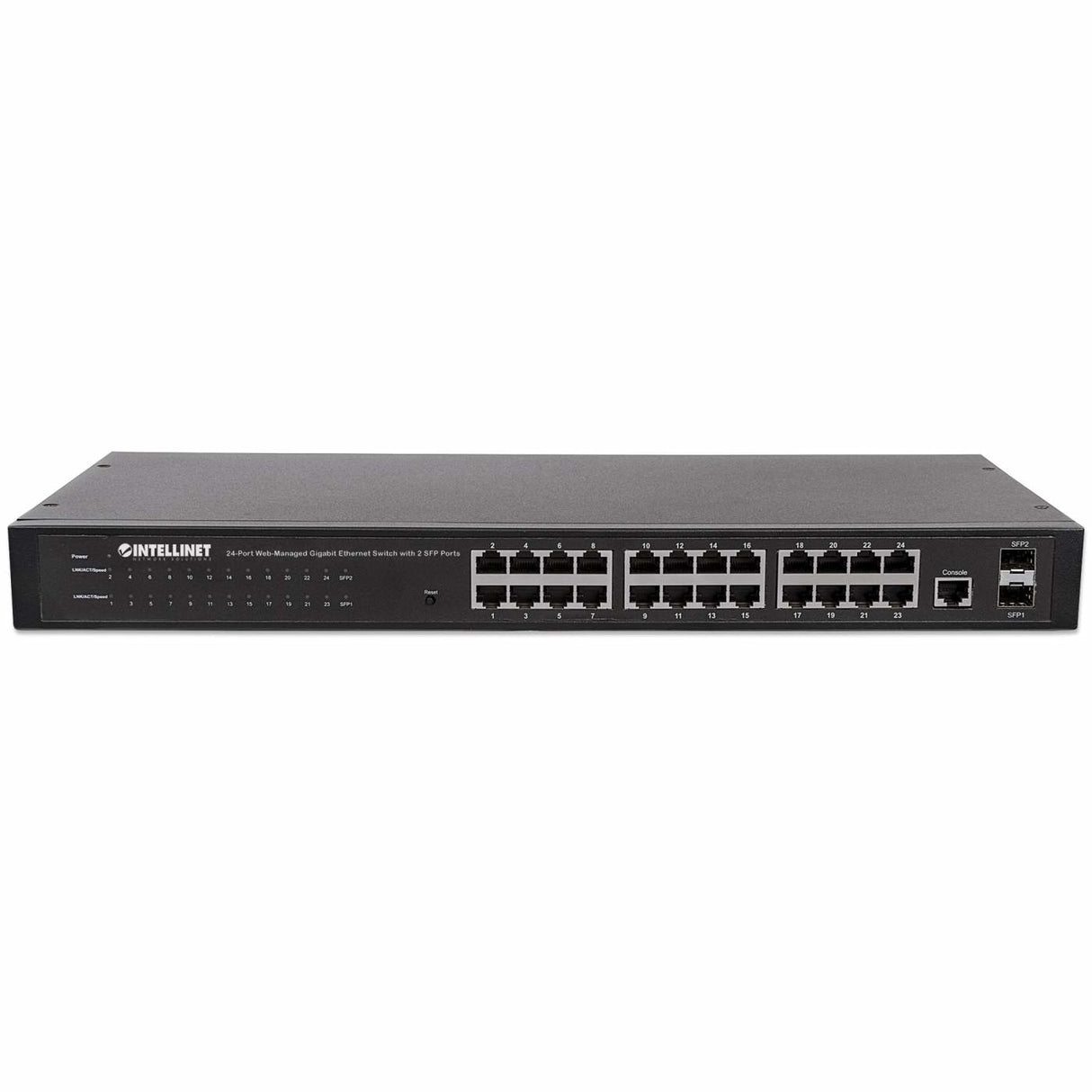 Intellinet Commutateur réseau (switch) Gigabit 24 ports, 24 ports RJ45, 4 ports SFP, Web-Smart Ethernet, montage rack 19", garantie de 3 ans dispositivo de redes Gestionado Si Si Si
