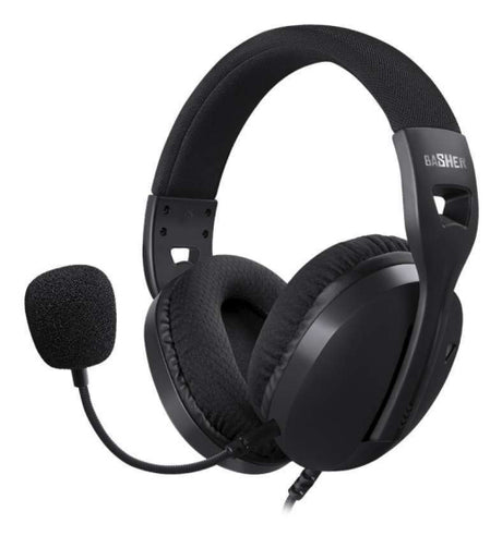 BASHER BASH-4204BK auricular y casco Auriculares Alámbrico Diadema Juego Negro
