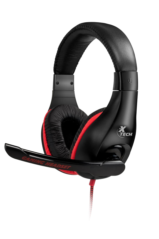 Xtech XTH-510 audífono y auriculare Auriculares Alámbrico Diadema Juego Negro, Rojo, 20 - 20000 Hz, 245 g