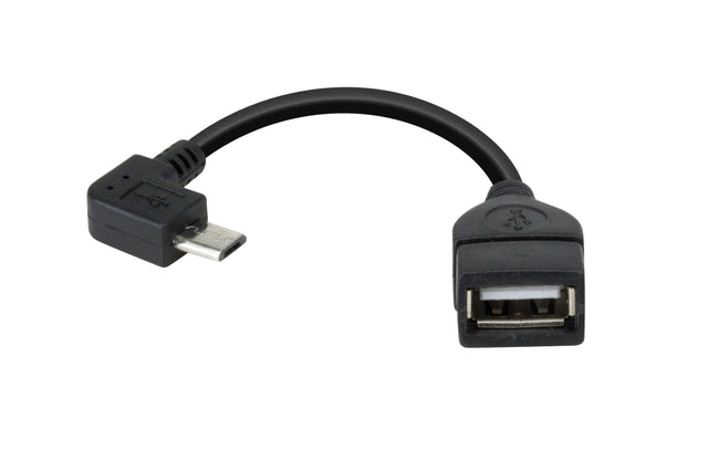 Xtech XTC-360 cable USB USB 2.0 0.135 m Micro-USB B USB A Negro, Macho/Hembra
