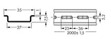 Wago 210-112 kit de montaje Cromo Acero