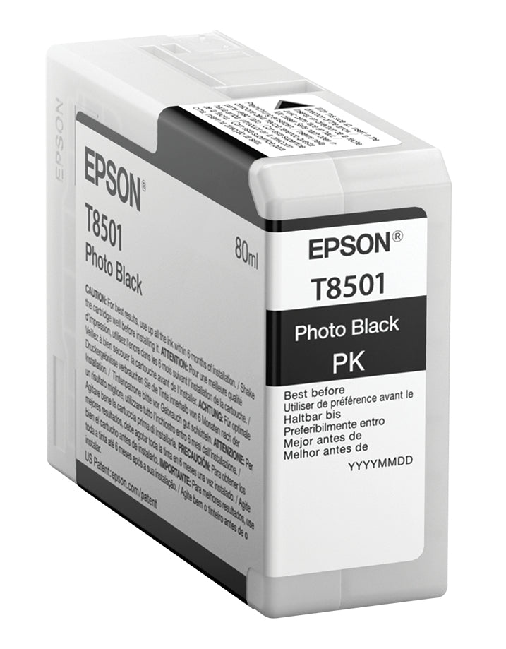 Epson Singlepack Photo Black T850100 Cartucho de Tinta Tinta a base de pigmentos Impresión por inyección de tinta - SureColor SC-P800 1 pieza(s)