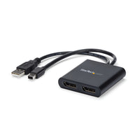 StarTech.com Splitter Multiplicador Mini DP a 2 puertos DisplayPort - Hub MST Divisores de vídeo 2 Mini DisplayPort 3840