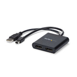 StarTech.com Splitter Multiplicador Mini DP a 2 puertos DisplayPort - Hub MST Divisores de vídeo 2 Mini DisplayPort 3840