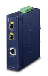 PLANET IGT-1205AT convertidor de medio 1000 Mbit/s Azul
