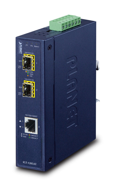 PLANET IGT-1205AT convertidor de medio 1000 Mbit/s Azul