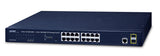 PLANET GS-4210-16T2S switch Gestionado L2/L4 Gigabit Ethernet (10/100/1000) 1U Azul