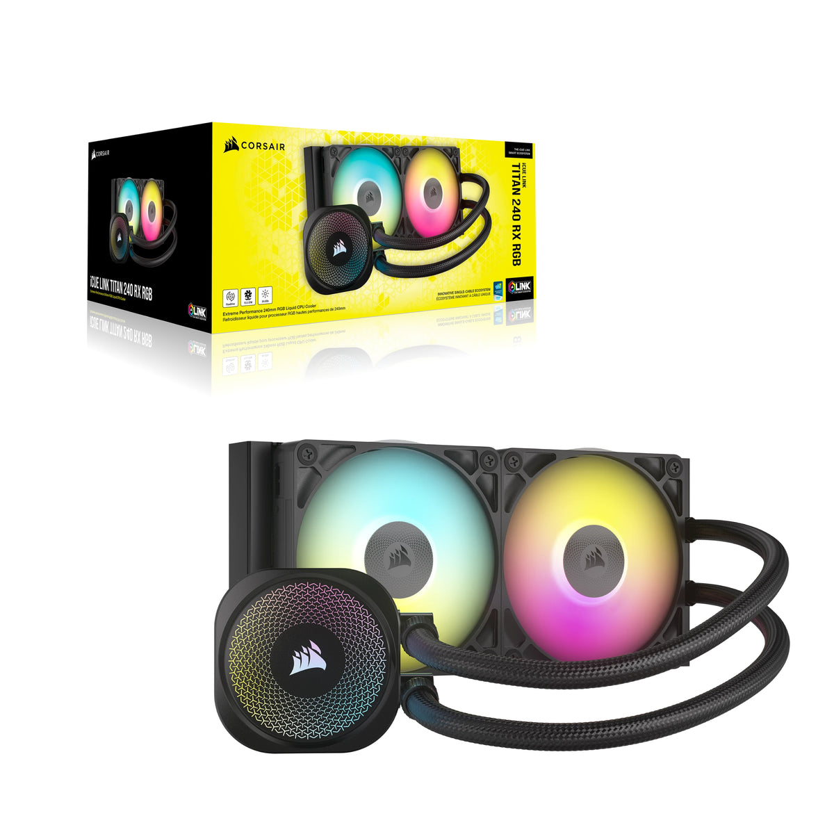 Corsair iCUE LINK TITAN RX RGB Procesador Sistema de refrigeración líquida todo en uno 12 cm Negro 1