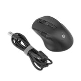 Getttech GGM-RGBTR-01 ratón Universal Diestro RF Wireless + Bluetooth + USB Type-A Óptico 6400 DPI, Negro