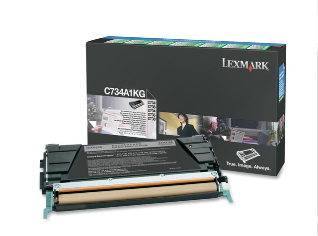 Lexmark C734A1KG cartucho de tóner 1 pieza(s) Original Negro, 8000 páginas