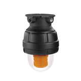 Luz de Advertencia LED color Ámbar a prueba de explosión para uso en Clase I, Div. I, Grupos C y D; Clase I, Div. 2, Grupos A, B, C y D; Clase II, Div