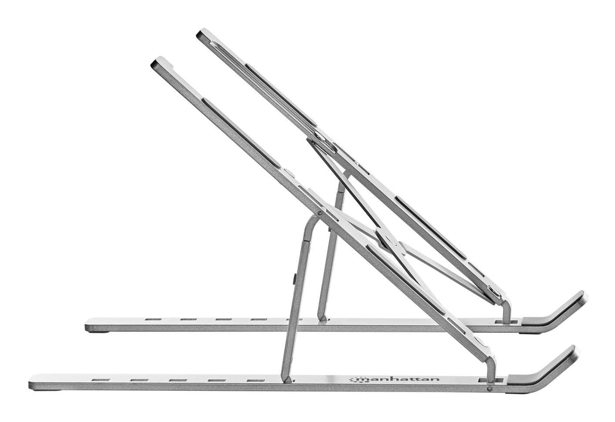 Manhattan 462600 Laptop Soporte para ordenador portátil Aluminio Aluminio, Silicona, Acero 39,6 cm (15.6")