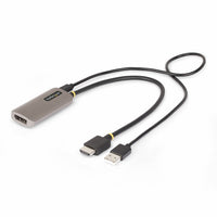 StarTech.com Cable Conversor Adaptador Activo de 30cm HDMI 2.1 a DisplayPort 1.4 - 8K60Hz - Alimentado por el Bus USB -