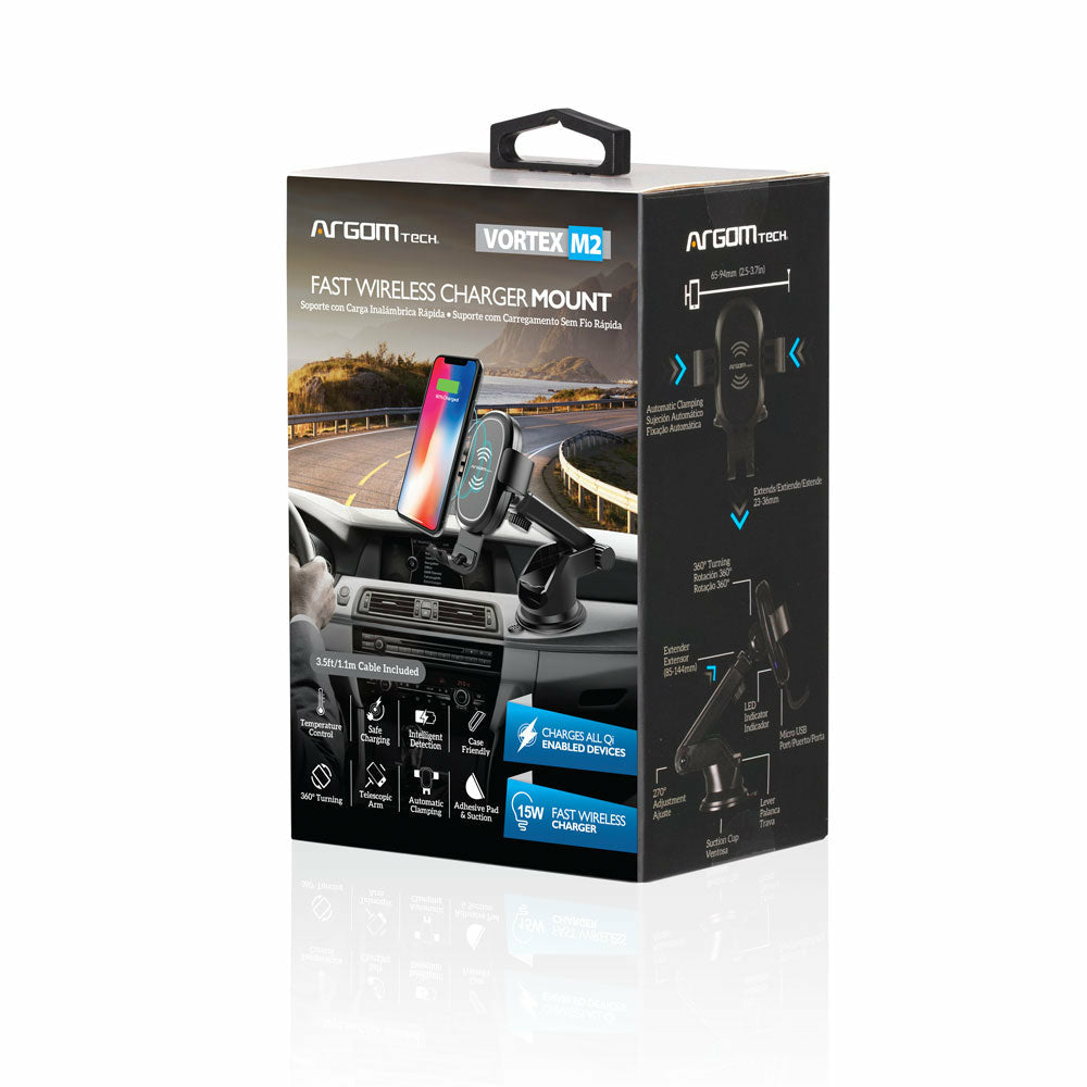 ArgomTech ARG-AC-0161BK soporte Soporte activo para teléfono móvil Teléfono móvil/smartphone Negro