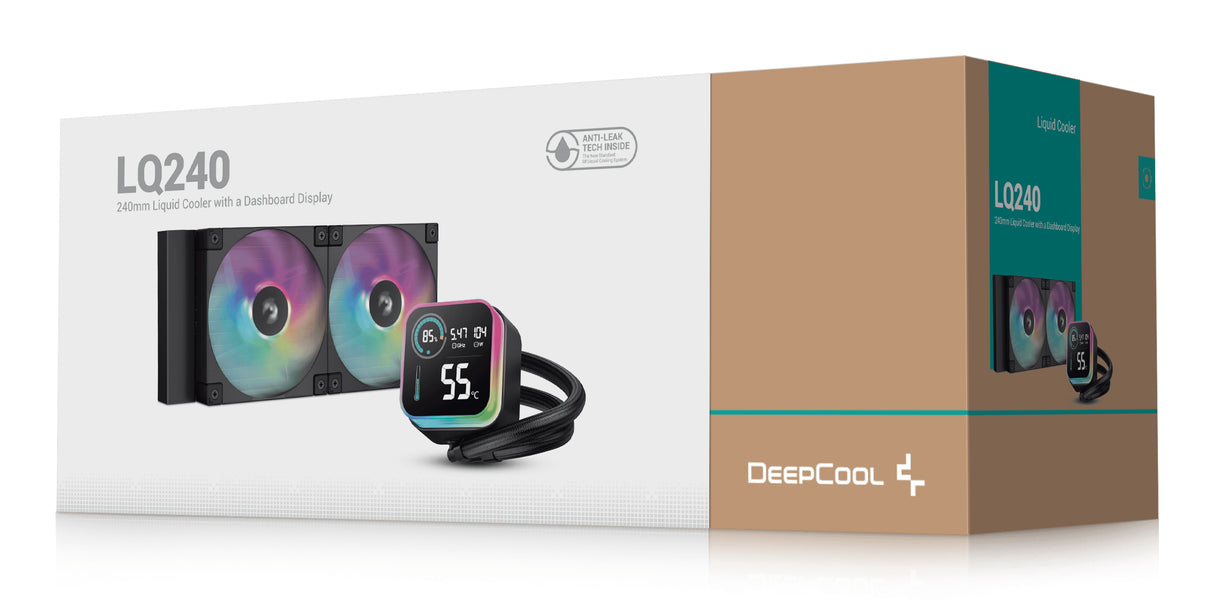 DeepCool LQ240 sistemas de refrigeración para ordenadores Procesador Kit de refrigeración líquida 12 mm 38,71 dB