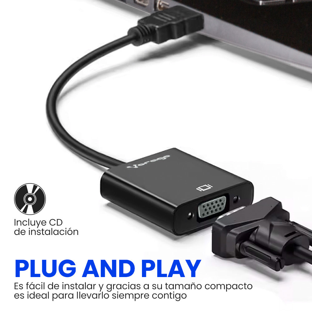 Vorago ADP- 200 cambiador de género para cable usb vga Negro