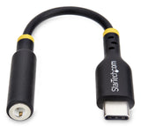 StarTech.com Adaptador de Audio USB-C a 3,5mm TRRS Minijack - Adaptador de Audio USB Tipo C para Auriculares con Micrófo