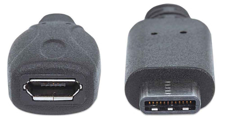 Manhattan Cable de Alta Velocidad USB C a micro-B H, Macho/Hembra, Negro