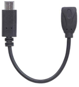Manhattan Cable de Alta Velocidad USB C a micro-B H, Macho/Hembra, Negro